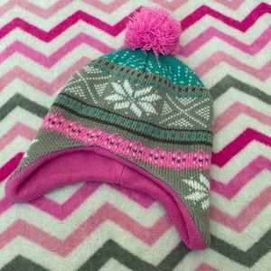 Pink snow hat